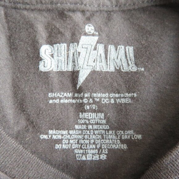 DC COMICS 100% Cotton Shazam! Black Poster T-Shirt - Size M NWOT - Picture 8 of 8